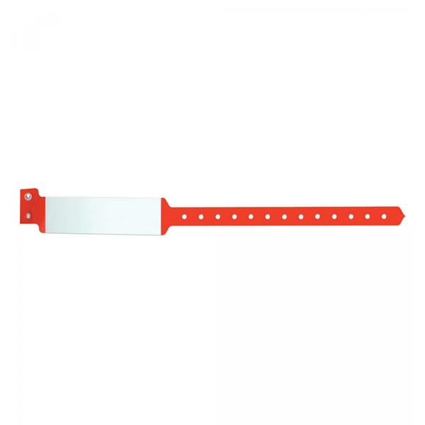 Wristband Identification Sentry SuperBand Polyester Red Adult 500/Box